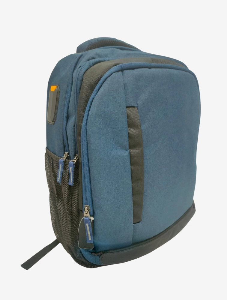 VYRENZA Navy Blue Premium Khadi Utility Laptop Backpack 30L