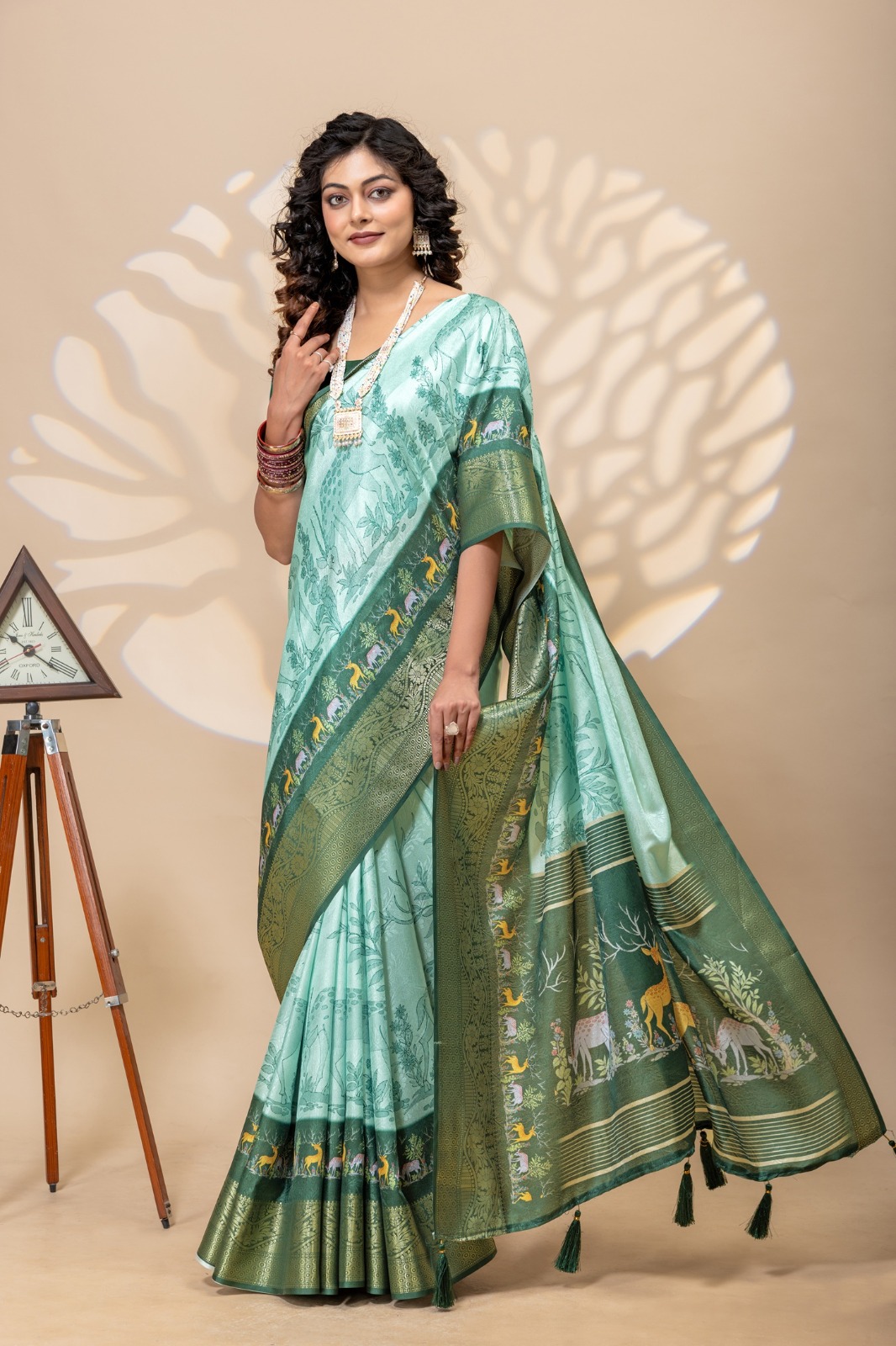 chitrakala trends premium marshmallow fabric saree with rich jacquard woven border & designer digital print blouse chitrakala trends premium marshmallow fabric saree with rich jacquard woven border & designer digital print blouse