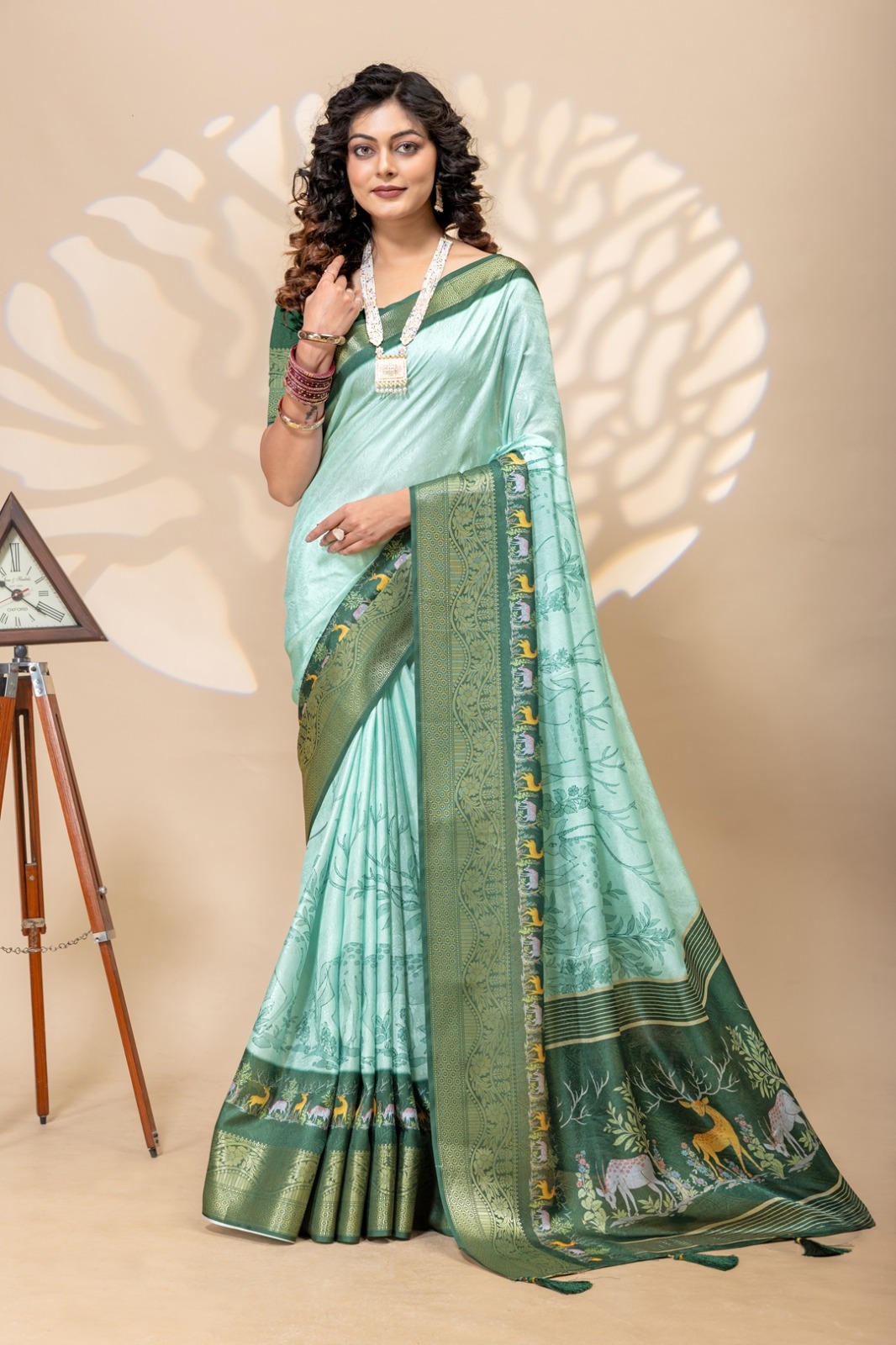 chitrakala trends premium marshmallow fabric saree with rich jacquard woven border & designer digital print blouse chitrakala trends premium marshmallow fabric saree with rich jacquard woven border & designer digital print blouse