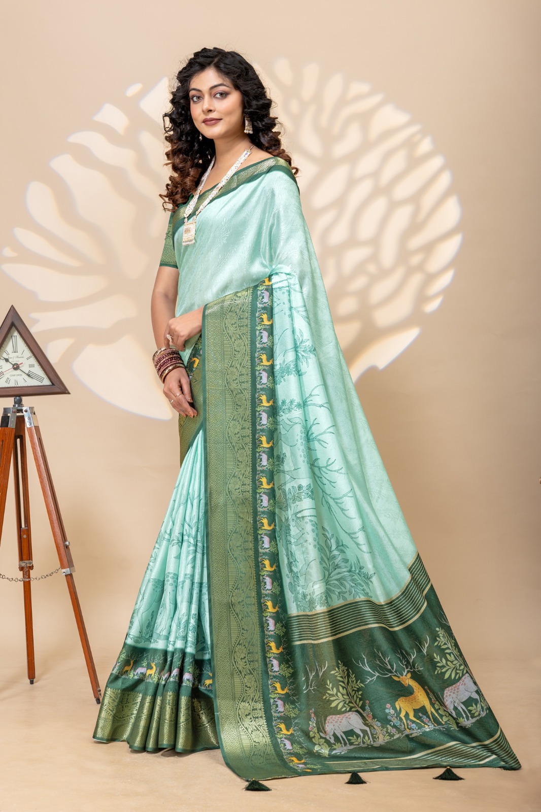 chitrakala trends premium marshmallow fabric saree with rich jacquard woven border & designer digital print blouse chitrakala trends premium marshmallow fabric saree with rich jacquard woven border & designer digital print blouse