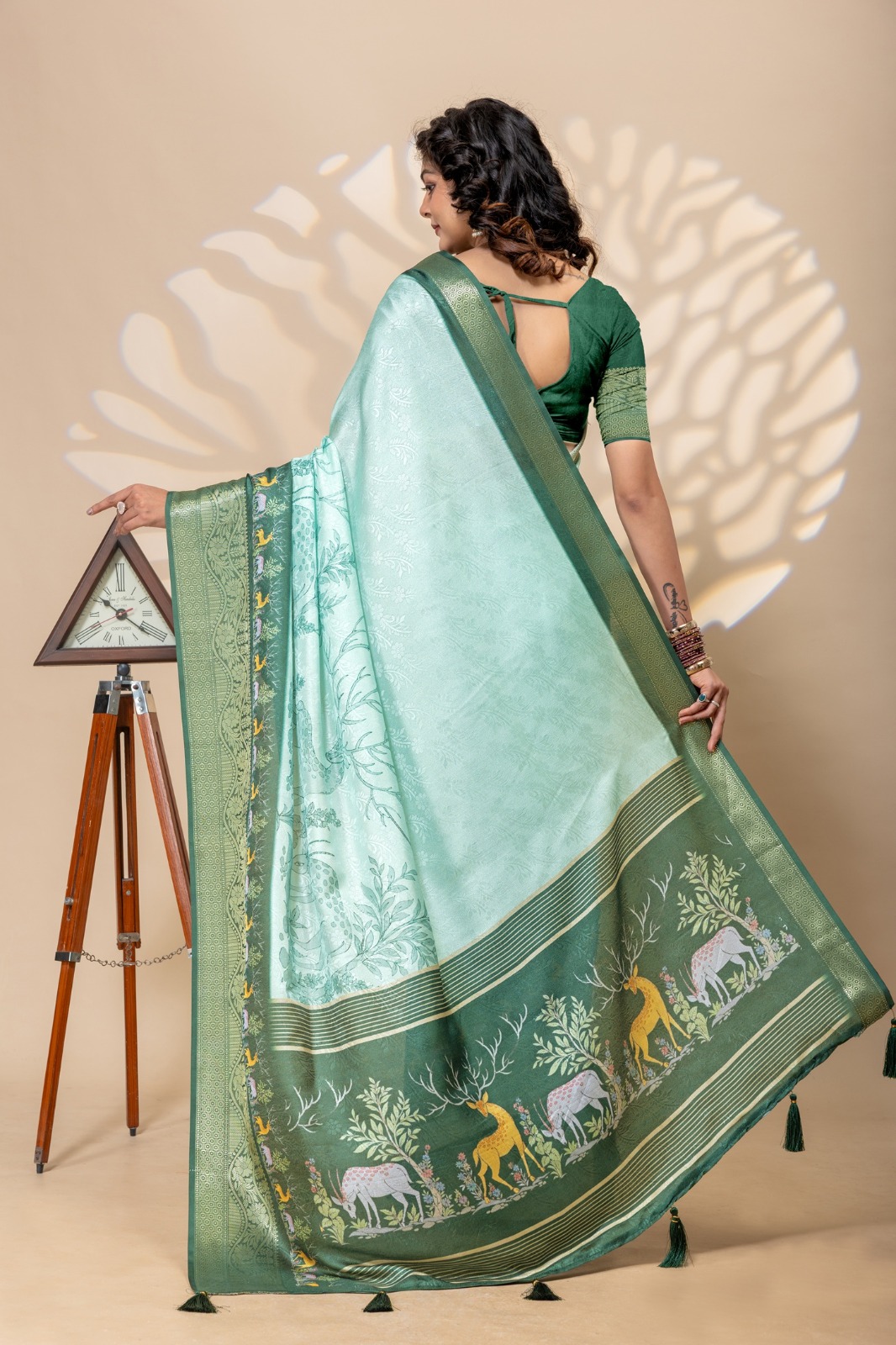 chitrakala trends premium marshmallow fabric saree with rich jacquard woven border & designer digital print blouse chitrakala trends premium marshmallow fabric saree with rich jacquard woven border & designer digital print blouse
