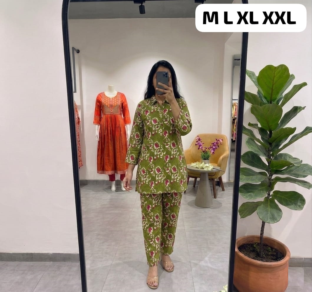 premium pure cotton printed co ord set for women | stylish kurti & pant set | soft & comfortable daily wear premium pure cotton printed co ord set for women | stylish kurti & pant set | soft & comfortable daily wear