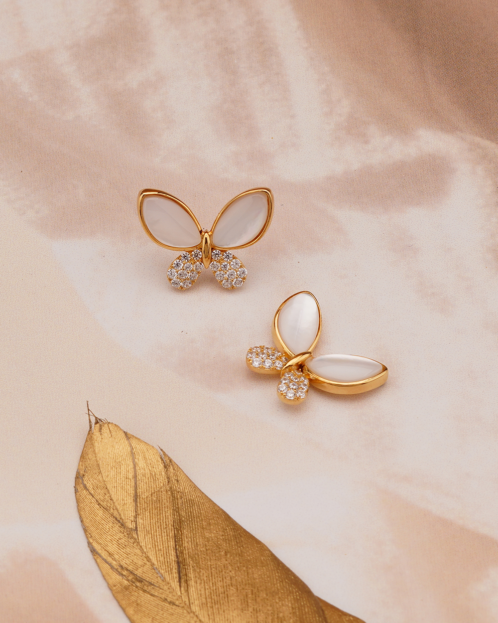agor 925 silver butterfly stud earrings with white enamel cz accents 1 agor 925 silver butterfly stud earrings with white enamel cz accents 1