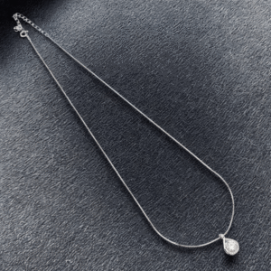 agor 925 silver dewdrop pendent chain necklace with adjustable closure rhodium finish perfect jewellery gift 1