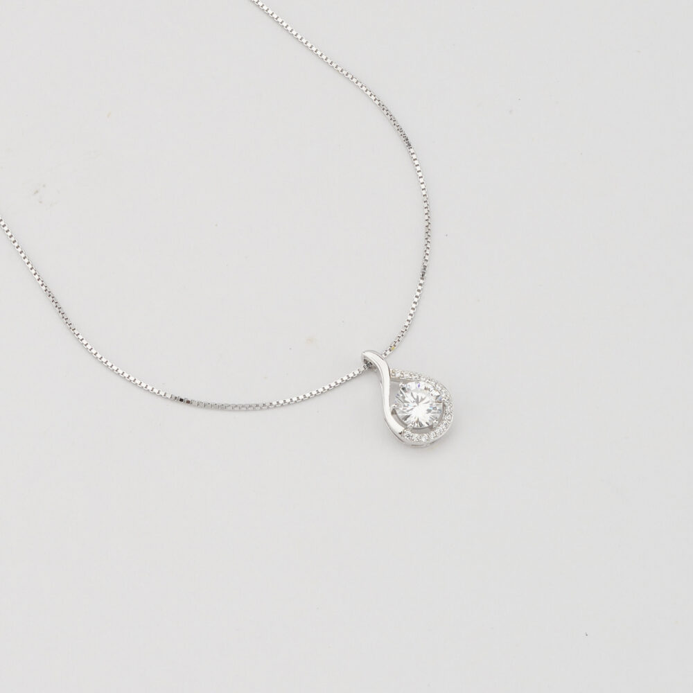 agor 925 silver dewdrop pendent chain necklace with adjustable closure rhodium finish perfect jewellery gift 2 agor 925 silver dewdrop pendent chain necklace with adjustable closure rhodium finish perfect jewellery gift 2