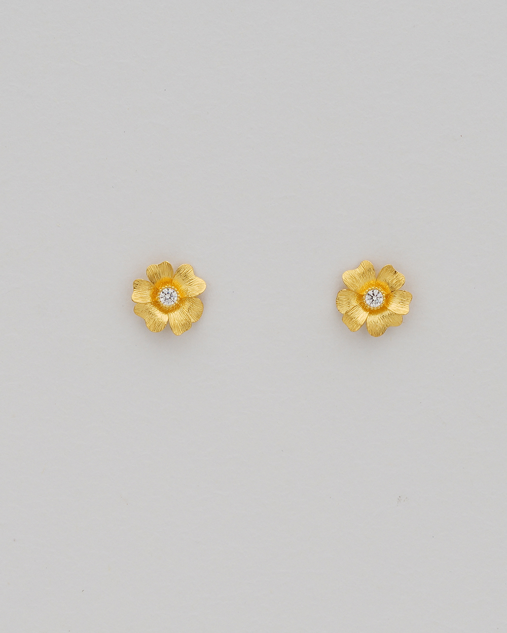 agor 925 silver gold plated bloomed flower stud earrings with cz center 3 agor 925 silver gold plated bloomed flower stud earrings with cz center 3