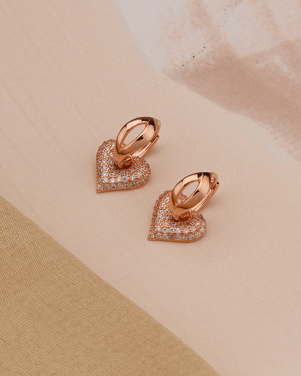 agor 925 silver rose gold heart dangle earrings agor 925 silver rose gold heart dangle earrings