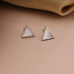 agor 925 silver triangle enamel stud earrings 1