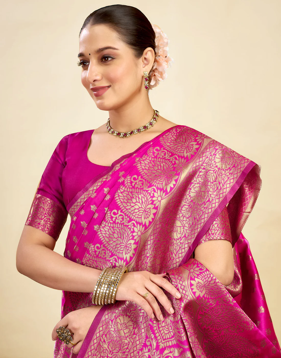 axonit womens silk blend banarasi jacquard classic motif design saree with unstitched blouse piece pink 6 axonit womens silk blend banarasi jacquard classic motif design saree with unstitched blouse piece pink 6