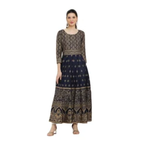pid 63363 women s casual rayon 3 4th sleeves dress blue 1 1000x1000 1.webp
