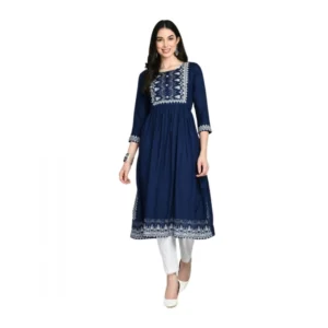 pid 63380 women s casual rayon 3 4th sleeves dress blue 1 1000x1000 1.webp