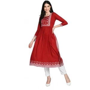 pid 63381 women s casual rayon 3 4th sleeves dress maroon 1 1000x1000 1.webp