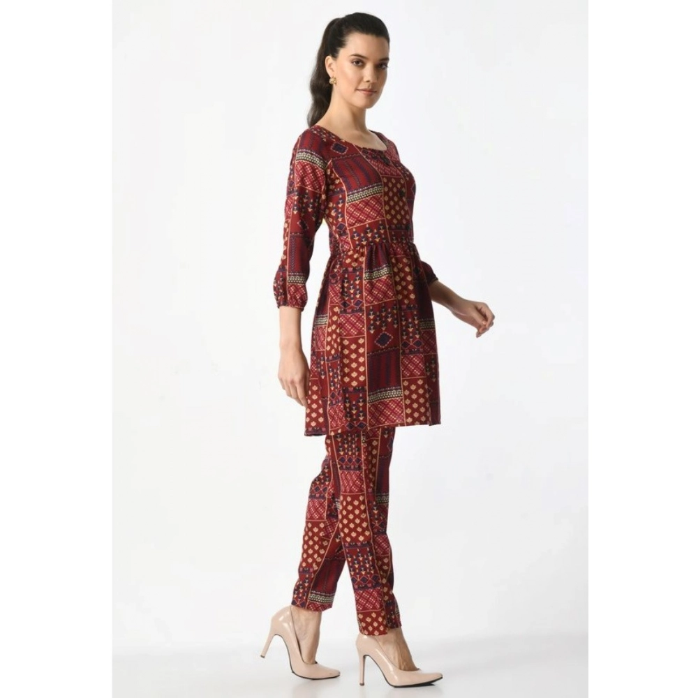pid 63385 women s casual crepe 3 4th sleeves cord set maroon 4 1000x1000 1.webp pid 63385 women s casual crepe 3 4th sleeves cord set maroon 4 1000x1000 1.webp