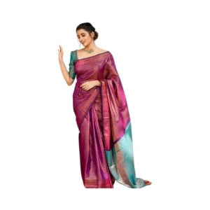 pid 63661 women s soft lichi silk printed saree with unstitched blouse 5 5 mtr purple 1 1000x1000 1.webp