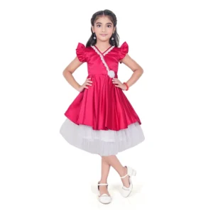 pid 63807 generic girl s satin printed short sleeve v neck dress singlr 1 1000x1000 1.webp