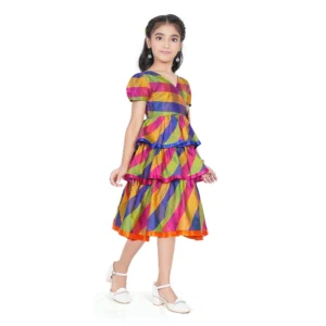 pid 63809 generic girl s taffeta silk printed short sleeve v neck dress single 1 1000x1000 1.webp