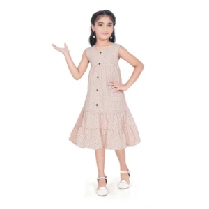 pid 63810 generic girl s slub printed sleeve less round neck dress grey peach brown 1 1000x1000 1.webp