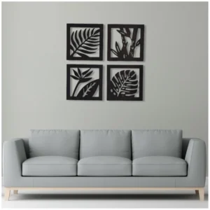 pid 64421 7 decore wooden 4 pieces square tree leaf wall art panel frame black big size 2 1000x1000 1.webp