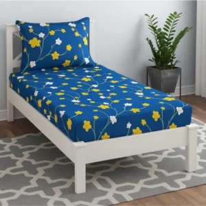 pid 64628 microfiber floral printed single bedsheet with 1 pillow cover blue 1 1000x1000 1.webp