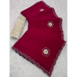 pid 64710 women s chiffon butti dotted saree with unstitched blouse 5 5 mtr pink 1 1000x1000 1.webp