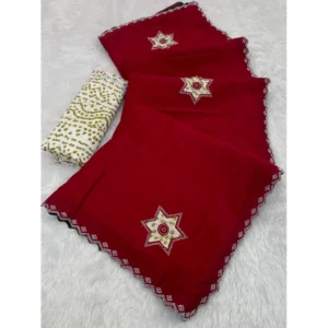 pid 64713 women s chiffon butti dotted saree with unstitched blouse 5 5 mtr red 1 1000x1000 1.webp