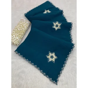 pid 64715 women s chiffon butti dotted saree with unstitched blouse 5 5 mtr blue 1 1000x1000 1.webp