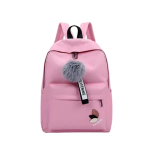 pid 65111 generic unisex pu leather solid medium zipper backpack pink 1 1000x1000 1.webp