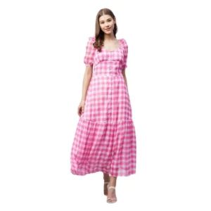 pid 65352 women s polyester georgette checkered half sleeve dress pink 1 1000x1000 1.webp