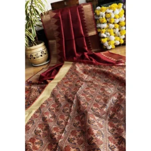 pid 65625 generic women s tussar silk madhubani saree with unstitched blouse 5 5 mtr maroon 2 1000x1000 1.webp