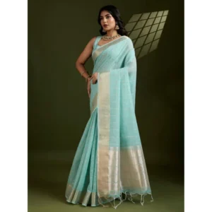 pid 65643 generic women s tissue checks with buttis saree with unstitched blouse 5 5 mtr aqua blue 1000x1000 1.webp