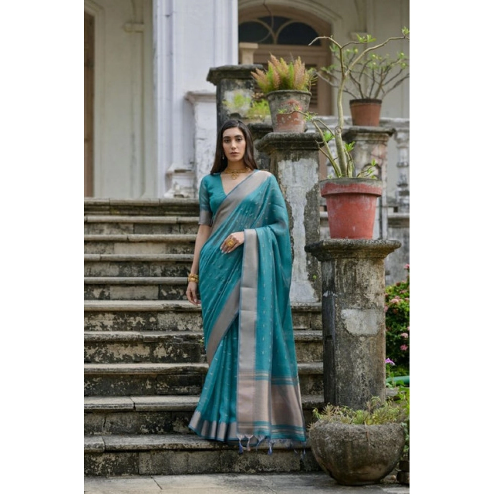 pid 65659 generic women s silk blend butti pattern saree with unstitched blouse 5 5 mtr teal 2 1000x1000 1.webp pid 65659 generic women s silk blend butti pattern saree with unstitched blouse 5 5 mtr teal 2 1000x1000 1.webp