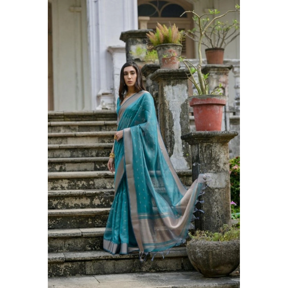 pid 65659 generic women s silk blend butti pattern saree with unstitched blouse 5 5 mtr teal 3 1000x1000 1.webp pid 65659 generic women s silk blend butti pattern saree with unstitched blouse 5 5 mtr teal 3 1000x1000 1.webp