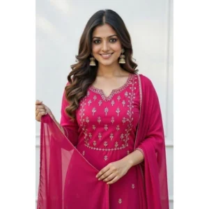 pid 65965 women s georgette ethnic motif v neck three quarter sleeve kurti with pant dupatta set p 1000x1000 1.webp