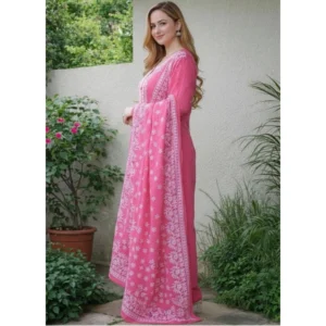 pid 65976 women s chanderi silk ethnic motif notch three quarter sleeve kurti with pant dupatta set 1000x1000 1.webp