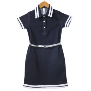 pid 66007 girl s elasticated ribbed dress with belt navy blue and white 1 1000x1000 1.webp