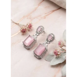 pid 66244 women s brass silver plated drop earrings pink 1 1000x1000 1.webp