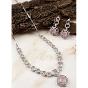 pid 66318 women s brass silver plated necklace set pink 1 1000x1000 1.webp