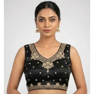 pid 66626 womens silk embroidered v neck sleeveless padded blouse black size 38 1 1000x1000 1.webp