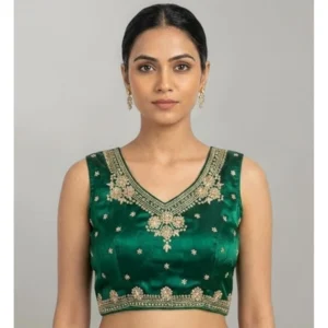 pid 66629 womens silk embroidered v neck sleeveless padded blouse green size 38 1 1000x1000 1.webp
