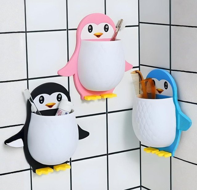 pid 66848 pack of 2 wall mounted penguin design toothpaste holder multicolor 4.jpg pid 66848 pack of 2 wall mounted penguin design toothpaste holder multicolor 4.jpg