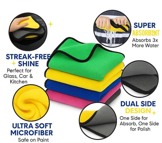 pid 66982 pack of 3 microfiber car cleaning towel multicolor 4.jpg pid 66982 pack of 3 microfiber car cleaning towel multicolor 4.jpg