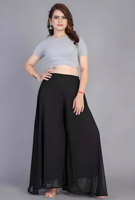 pid 67541 women s pack of 2 georgette solid flared palazzos with elastic waist black 4.jpg pid 67541 women s pack of 2 georgette solid flared palazzos with elastic waist black 4.jpg