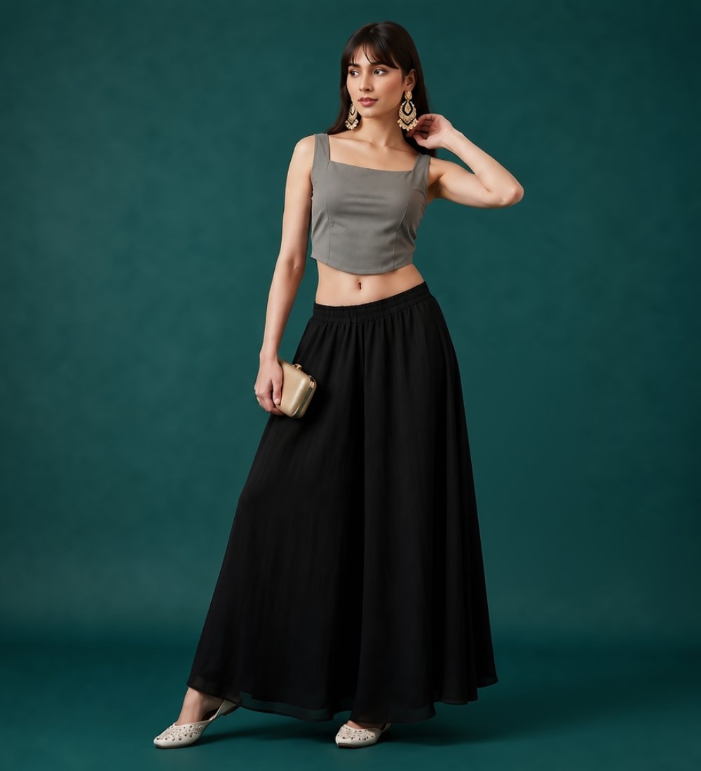 pid 67551 women s georgette solid mid rise flared wide leg palazzo pants with elastic waist black.jpg pid 67551 women s georgette solid mid rise flared wide leg palazzo pants with elastic waist black.jpg