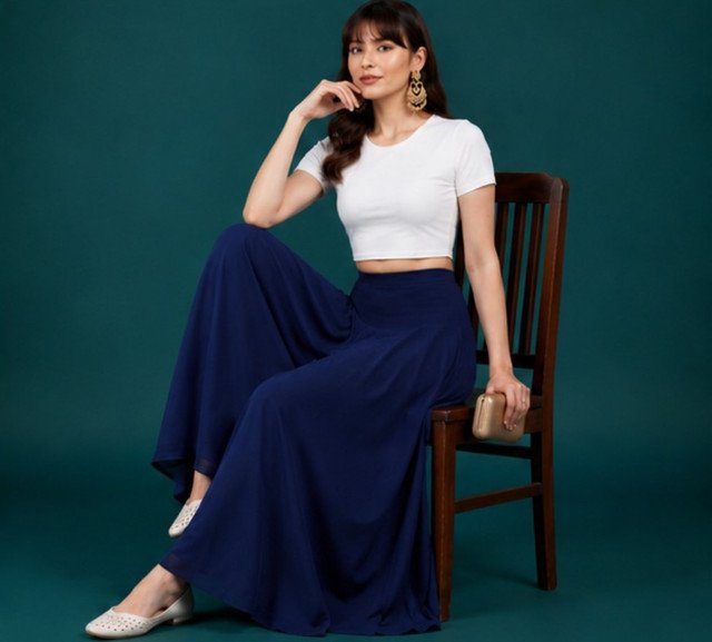 pid 67552 women s georgette solid mid rise flared wide leg palazzo pants with elastic waist blue 2.jpg pid 67552 women s georgette solid mid rise flared wide leg palazzo pants with elastic waist blue 2.jpg