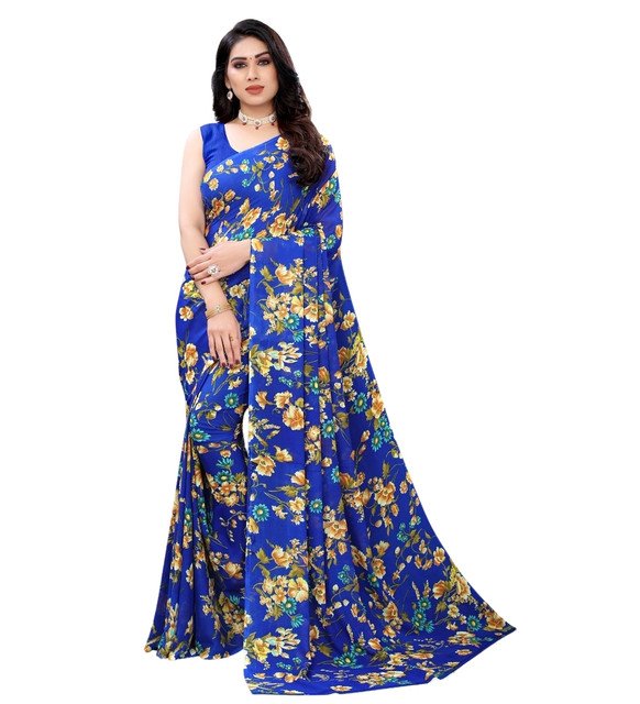 pid 67570 women s georgette floral printed saree with unstitched blouse 5 5 mtr royal blue 2.jpg pid 67570 women s georgette floral printed saree with unstitched blouse 5 5 mtr royal blue 2.jpg