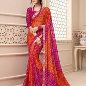 pid 67589 women s georgette printed saree with unstitched blouse 5 5 mtr orange magenta 1.jpg