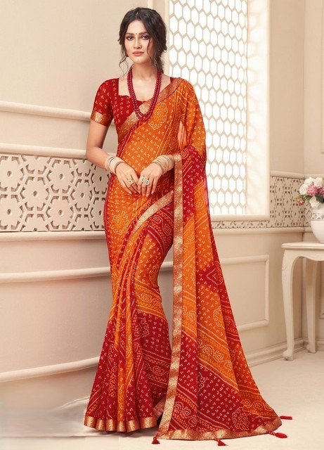 pid 67590 women s georgette printed saree with unstitched blouse 5 5 mtr orange red 1.jpg pid 67590 women s georgette printed saree with unstitched blouse 5 5 mtr orange red 1.jpg