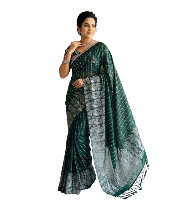 pid 67595 women s georgette striped saree with unstitched blouse 5 5 mtr dark green 2.jpg pid 67595 women s georgette striped saree with unstitched blouse 5 5 mtr dark green 2.jpg