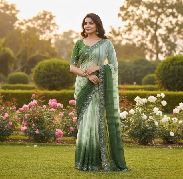 pid 67612 women s georgette striped saree with unstitched blouse 5 5 mtr pista 1.jpg pid 67612 women s georgette striped saree with unstitched blouse 5 5 mtr pista 1.jpg