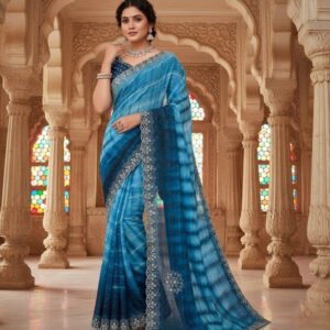 pid 67616 women s georgette striped saree with unstitched blouse 5 5 mtr navy blue 1.jpg